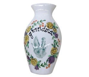 Tampa Floral Handprint Vase