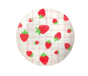 Tampa Strawberry Plaid Plate