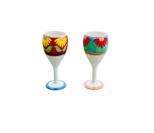 Tampa Floral Wine Glass Set