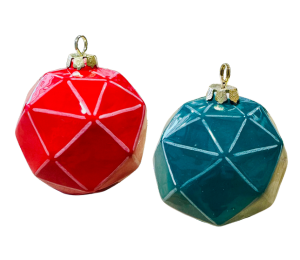 Tampa Jewel Toned Faceted Ornament