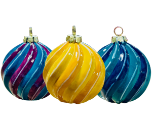 Tampa Jewel Toned Spiral Ornament